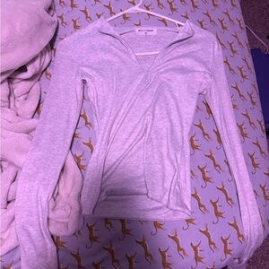 My outfit online gray long sleeve top